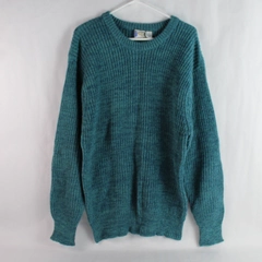 Sweaters Machine Knit Blue Acrylic Pullover Sweater Men's Size 3XL