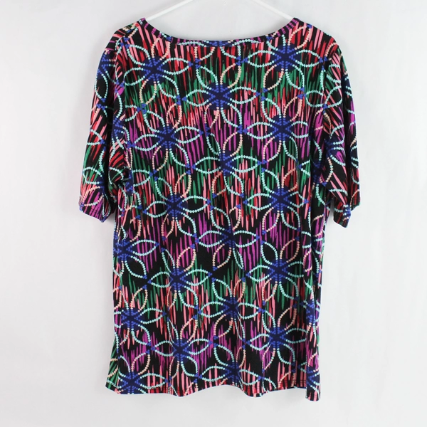 LuLaRoe Multicolor Patterned Crew Neck T-Shirt Women's Size 3XL