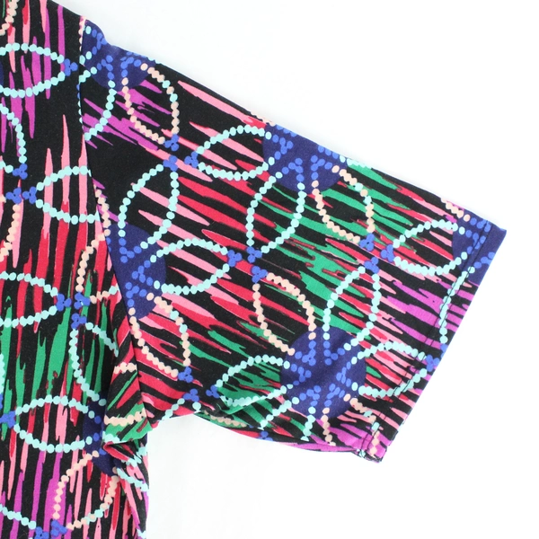 LuLaRoe Multicolor Patterned Crew Neck T-Shirt Women's Size 3XL