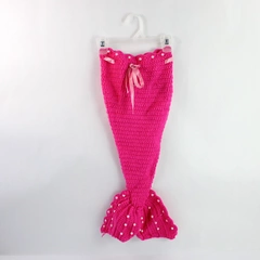 Handmade Crocheted Pink Mermaid Tail Blanket for Toddlers and Young Children