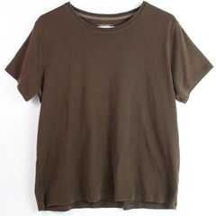 St. John's Bay Classic Tee Brown Crew Neck Cotton T-Shirt Women's XL
