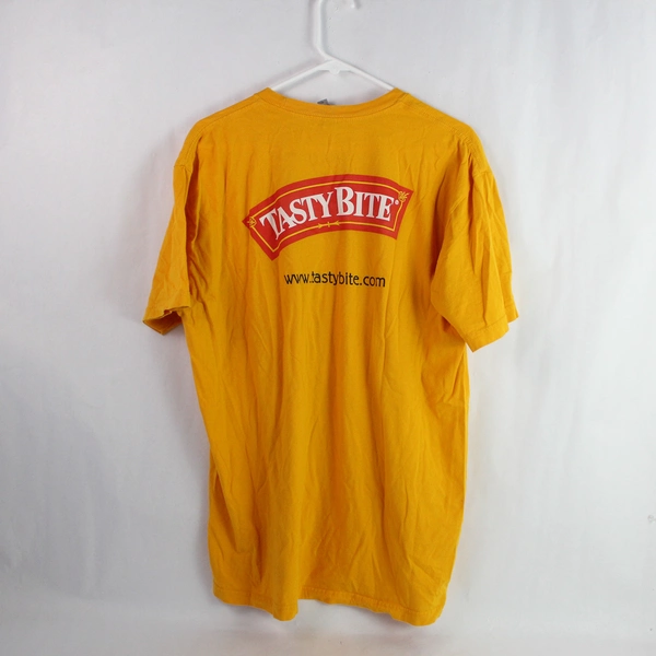 Next Level Apparel Tasty Bite Yellow Cotton T-Shirt Men's Size XL