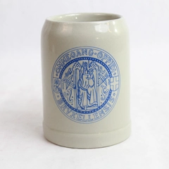Gerz Ommegang Town of Brussels Latin 0.5 L Stoneware Beer Mug Stein W Germany 