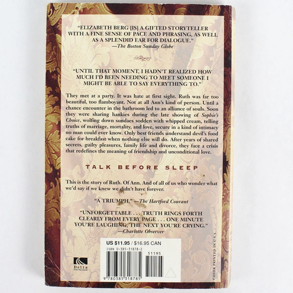 Talk Before Sleep by Elizabeth Berg 1997 Trade Paperback