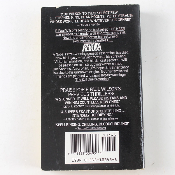 Reborn by F. Paul Wilson 1990 Paperback