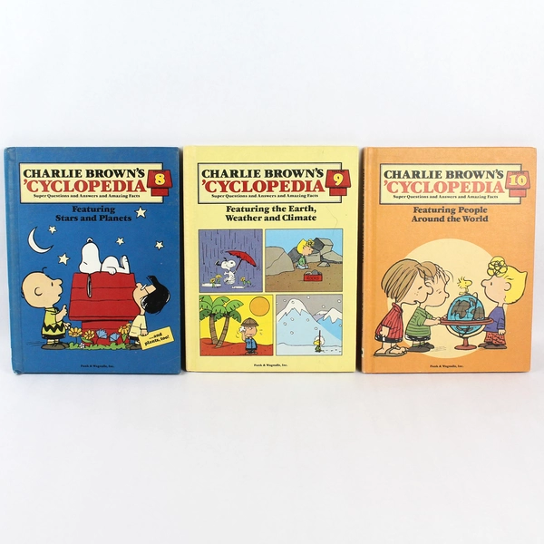 Lot Of 3 Charlie Brown Encyclopedia Books 8-10 HC Charles Schulz 1980 Hardcover