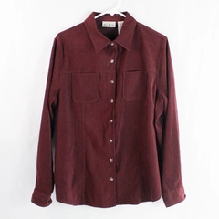 White Stag Stretch Dark Cherry Jubilee Button-Up Shirt Women's Large