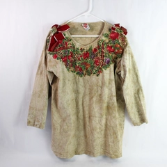 Vintage Kevin G KG Sportswear Women's Top Shirt Holiday Applique Bows Size OS