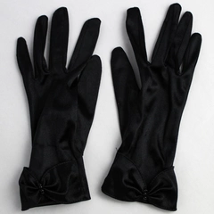 Simple Black Party Wrist Length Gloves Women's One Size