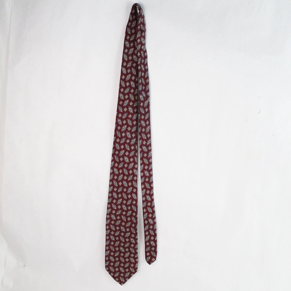 Robert Talbott for Nickallan's Burgundy Patterned Men's Necktie 58"