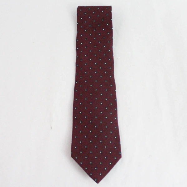 Hastings Bay Red Dot Patterned Men's Silk Necktie 55.25"