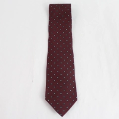 Hastings Bay Red Dot Patterned Men's Silk Necktie 55.25"