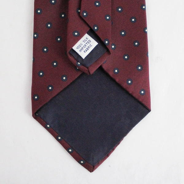 Hastings Bay Red Dot Patterned Men's Silk Necktie 55.25"
