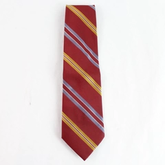 Vintage JC Penney Towncraft Plus Red Blue and Yellow Striped Men's Necktie 52.5"