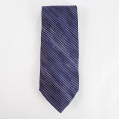 Alexander Lloyd Menswear Purple & Black Striped Men's Silk Necktie XL 62.5"