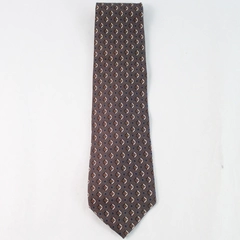 Stafford Executive Spotless Tie Brown & Blue Diamond Silk Necktie 56.75"
