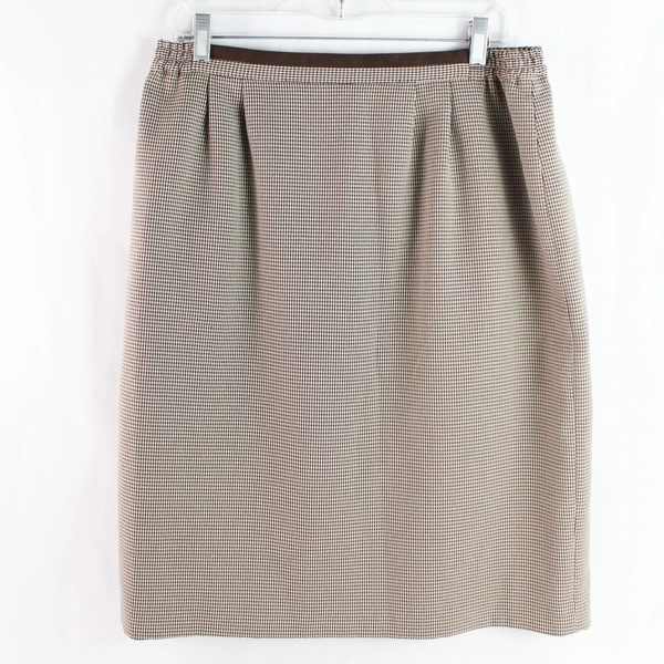 Transform SR Beige Houndstooth Pattern Pencil Skirt Women's Size 16