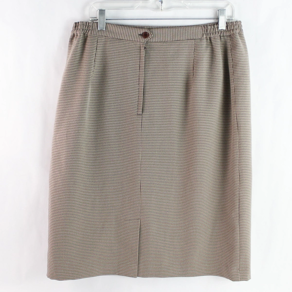 Transform SR Beige Houndstooth Pattern Pencil Skirt Women's Size 16