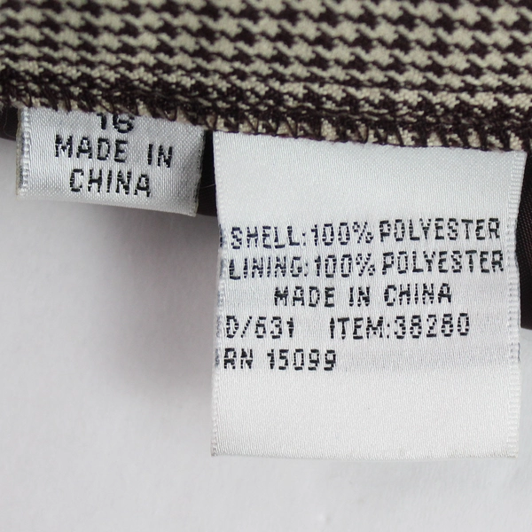 Transform SR Beige Houndstooth Pattern Pencil Skirt Women's Size 16