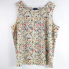 Karen Scott Woman Sleeveless Geometric Multicolor Design Women's Plus Size 3X