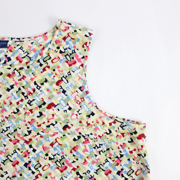 Karen Scott Woman Sleeveless Geometric Multicolor Design Women's Plus Size 3X