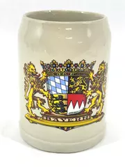Frank Stober Bayern Germany Ceramic Beer Stein 0.5L Souvenir 5" Tall
