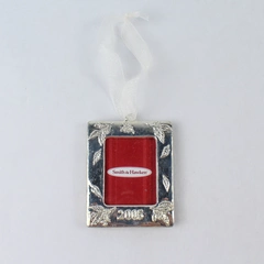 2005 Smith & Hawken Silver-Tone Photo Frame Christmas Ornament
