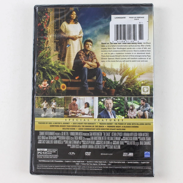 The Shack DVD 2017 Summit New Sealed
