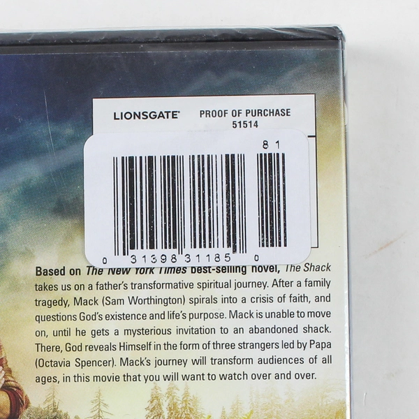 The Shack DVD 2017 Summit New Sealed