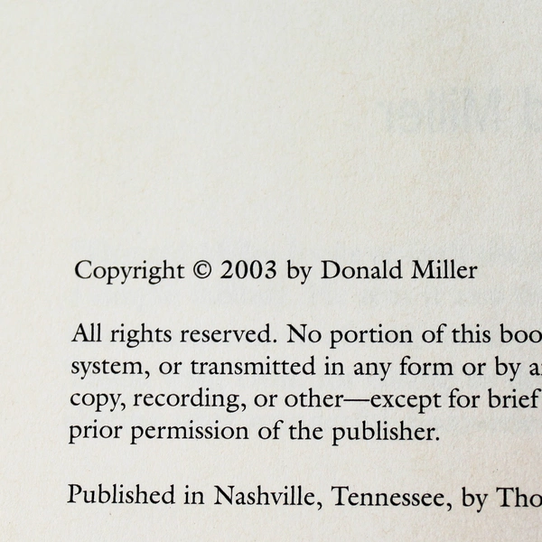 Blue Like Jazz by Donald Miller 2003 Thomas Nelson Paperback