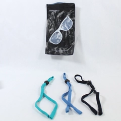 Lot of 3 Shinkoda Kids Eyewear Straps Black Blue Turquoise Pre-owned