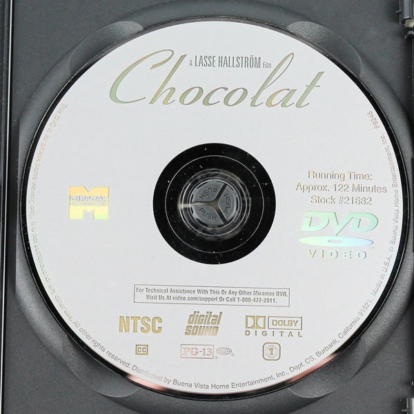Chocolat DVD Johnny Depp Juliette Binoche 2000 Buena Vista PG13
