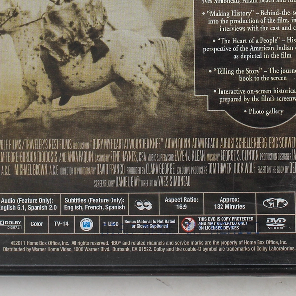 Bury My Heart at Wounded Knee DVD 2011 HBO TV