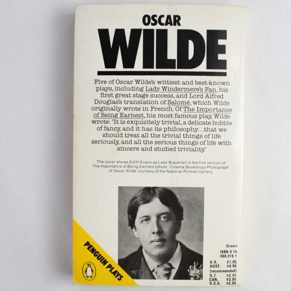 Oscar Wilde Plays 1985 Penguin Books Paperback