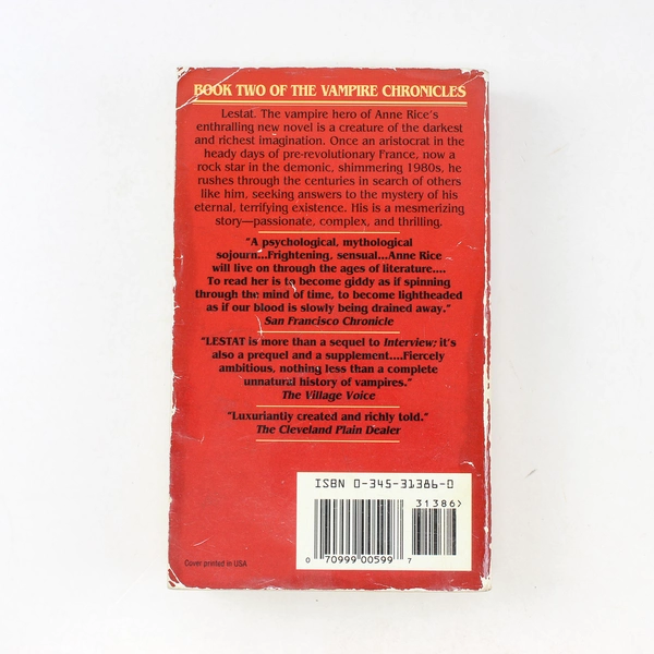 The Vampire Lestat by Anne Rice 1985 Paperback