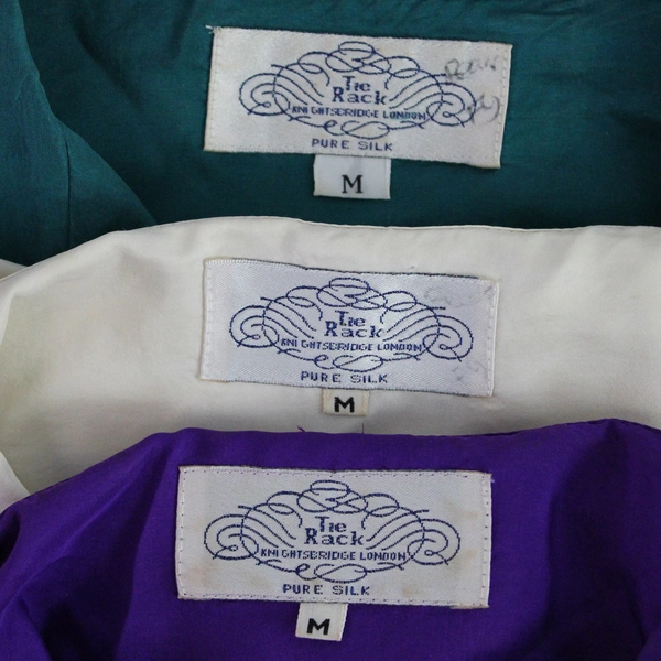 Lot of 3 The Rack Knightsbridge London Pure Silk Blouses Women's Medium