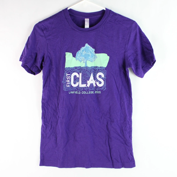 Canvas First Clas Linfield College 2015 Cotton T-Shirt Women's Size XS