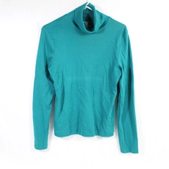Jones New York Sport Turtleneck Top Shirt Teal Green Women's Size Medium