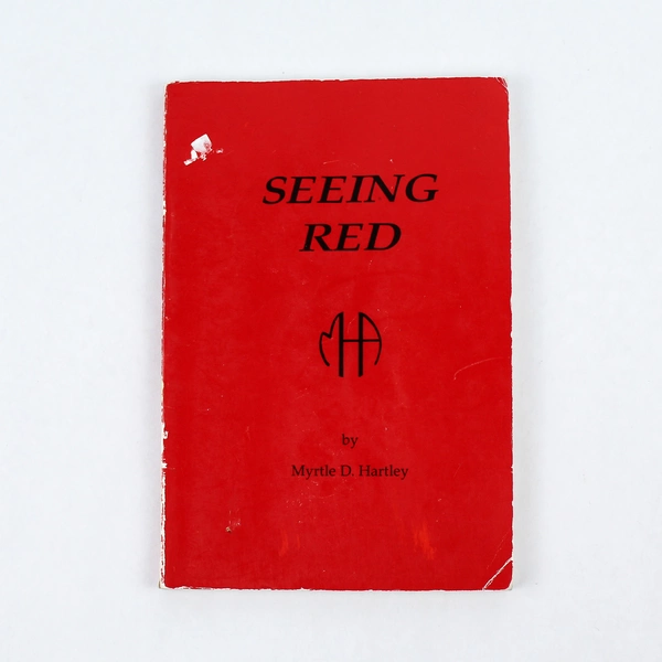 Vintage Seeing Red by Myrtle D. Hartley 1988 Signed Paperback
