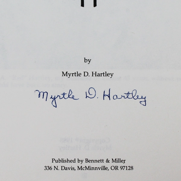 Vintage Seeing Red by Myrtle D. Hartley 1988 Signed Paperback