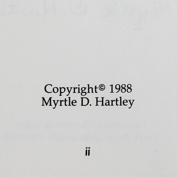 Vintage Seeing Red by Myrtle D. Hartley 1988 Signed Paperback