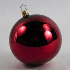 Vintage Igne-Glas Red Glass Old World Christmas Ball Ornament