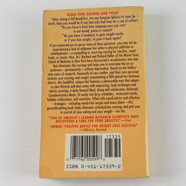 Carbohydrate Addict's Diet Richard & Rachael Heller 1993 Paperback
