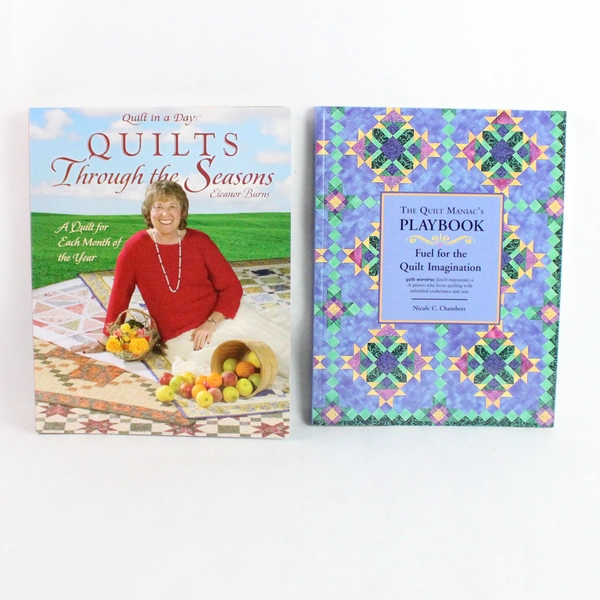 Lot Of 2 Quilting Books The Quilt Maniac's Playbook Quilts Through The Season