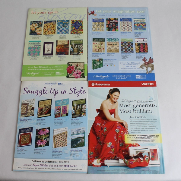 Lot of 4 Magazines BH&G American Patchwork & Quilting Feb June Aug Oct 2008