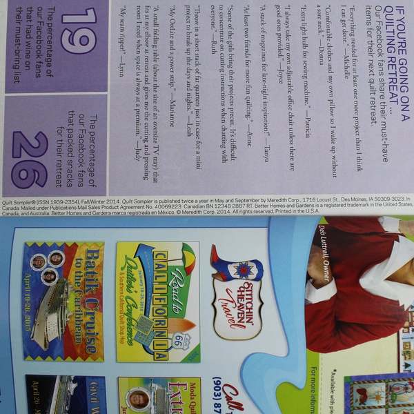 Lot Of 2 Better Homes & Gardens Quilt Sampler Magazine 2006 2014