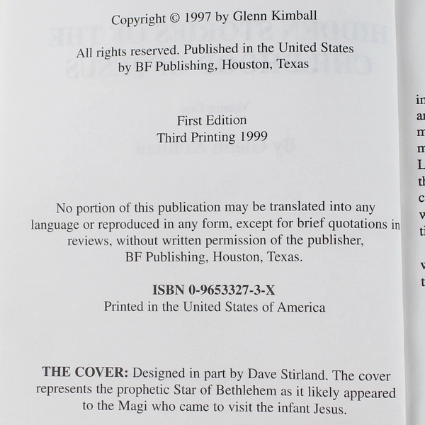 Hidden Stories of the Childhood of Jesus Glenn Kimball 1997 Paperback