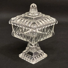 Jeannette Wedding Clear Candy Dish And Lid 6 Inch