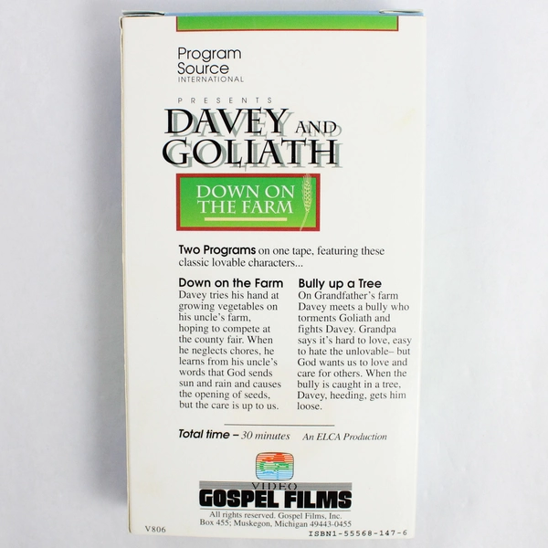 Lot of 5 Davey and Goliath VHS Tapes from Gospel Films for Kids
