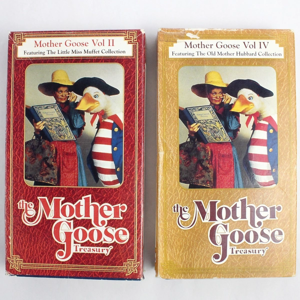 VHS Mother Goose Vol II & IV 1992 Little Miss Muffet Mother Hubbard Collections